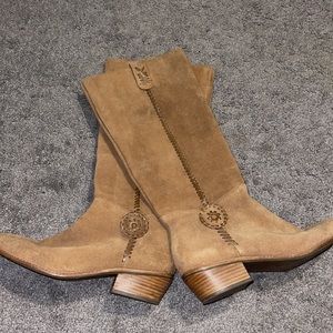 Brown knee high jack Rogers boots